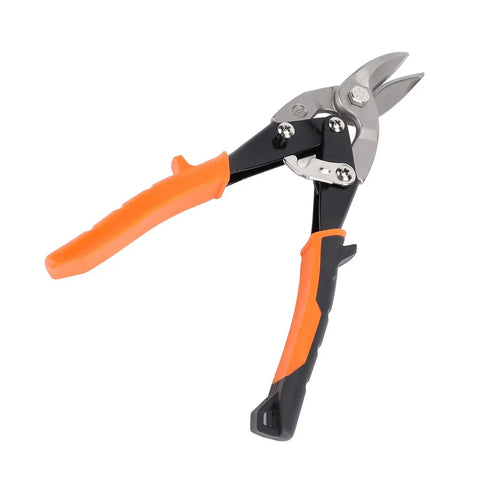 Badass 10 Inch Aviation Snips Left Cut CRV Steel Sheet Metal Shears Heavy Duty Tin Snips Ergonomic Non Slip Handles Cuts Metal Like Butter Smooth Slicing Action For Auto Repair And Construction Gig Pros Are Raving About This Gear