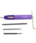 Stainless Steel Thread Repair Insert Kit With Coiled Wire Helical Inserts, 50 Pcs, 8 32UNC X 1.5D, tools displayed on white background.