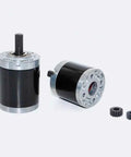 Beefy 42mm Planetary Gearbox Reducer Built Tough For Serious High Torque Loads With Durable Steel Gears, showing motors and gears.