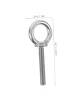 Beefy Heavy Duty Stainless Steel Threaded Eyebolts M10x60 With Nuts And Washers For Industrial And Outdoor Anchoring Weather Resistant Eye Bolts For Construction And Machinery, M10 eye bolt