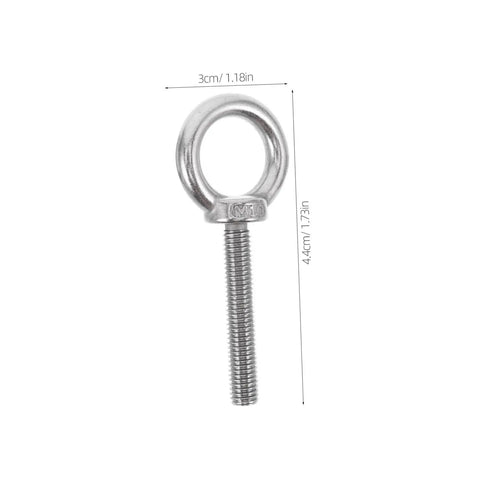 Beefy Heavy Duty Stainless Steel Threaded Eyebolts M10x60 With Nuts And Washers For Industrial And Outdoor Anchoring Weather Resistant Eye Bolts For Construction And Machinery, M10 eye bolt