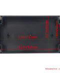 Beefy Heavy Duty ABS Outdoor Electrical Box IP65 Waterproof Junction Box With Cable Glands, open black ABS enclosure, 6.22 x 3.54 x 2.36 in