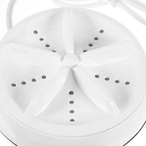Close-up view of the drum of a Travel Ready Compact Washing Machine Acts As A Laundry Game Changer By Delivering A Gentle Hand Feel Wash For Underwear Delicates And Light Fabrics Quick Spin Dry Keeps Road Trips Stress Free.