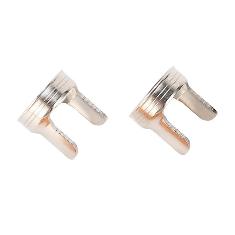 Two brass swirl caps from the Senecesli 24 Piece Plasma Cutting Torch Tip Kit With Universal Fit for PT60 PTM60 IPT60 and PT40 sets.