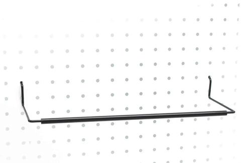 Extendable Pegboard Paper Towel Holder For Standard Pegboard Boss Shop Ready Fits 1/8 And 1/4 Inch Hole Spacing installed