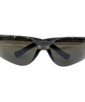 Boss Level Wraparound Safety Glasses Using Smoke Polycarbonate Lenses For Superior Defense Against Harsh Impact And Full Uv Shielding Ansi Approved Tough Work Gear For The Daily Grind Job Site Staple 12 Pack, front view.