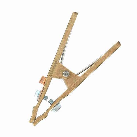 Top Tier Brass Welding Earth Clamp For 260A 300A 500A showing heavy-duty brass construction and clamping mechanism.