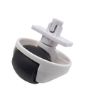 Front view of white omni-directional caster wheel with black wheel for Xiaomi Roborock vacuums