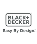BLack+Decker logo with tagline 'Easy By Design' for the Versatile 4.5 Amp Corded Electric Jigsaw Delivering Killer Wood And Metal Cuts.
