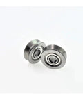 Heavy Duty V Groove Roller Bearing Wheels Tough As Nails Carbon Steel Track Rollers For Sliding Patio Doors And Garden Gates 4X13X6MM V624ZZ Precision Ball Casters Pro Grade hardware showing two carbon steel bearings.