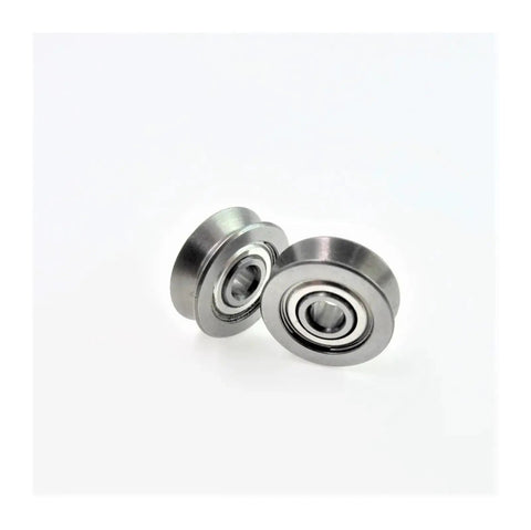 Heavy Duty V Groove Roller Bearing Wheels Tough As Nails Carbon Steel Track Rollers For Sliding Patio Doors And Garden Gates 4X13X6MM V624ZZ Precision Ball Casters Pro Grade hardware showing two carbon steel bearings.