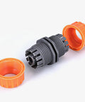 Garden Hose Repair Kit For 1/2 Inch Hoses, Quick Connect Connectors in durable PVC, tool-free leak-proof design, orange fittings