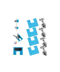 Hinge Mate No Sweat Quick Install Kit For Doors And Cabinets, Precise 2mm Gap Alignment Jig, plastic pieces and metal hinges