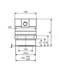 Top Tier Ngtdumzlwo PGA14-80 Harmonic Reducer Gearbox for Robot Manipulators dimensions diagram, showing precise measurements for installation.