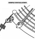 Diagram showing Universal Electric Radiator Fan Mounting Kit 8 Pieces L Shape Bracket Feet Tabs for Slim Thin Cooling Fans installation