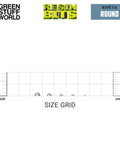Size grid of Round Micro Rivets For Models And Miniatures, 3D Printed Resin Fasteners, Scale Models on white background