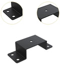 Beefy Trailer Stake Pocket Bracket Set For Flatbed Trucks Carbon Steel Rust Resistant 8 Piece Kit detail view with mounting holes