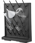 ZCBYBT 27 Peg PP Drying Rack Wall-Mounted Or Desktop Lab Equipment For Cleaning Glassware And Chemical Samples, featuring various glassware hanging.