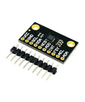 Low Power 9 Axis MEMS Motion Tracking Sensor Module For Embedded Projects And Drones Plug And Play Install Reliable Performance High Quality Electronics Components For Robotics Wearables And Smart Devices, black PCB with header pins