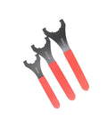 Top Tier UM Type ER25 Collet Key Wrench For ER20 ER32 Nuts, three sizes with red grips for CNC milling and lathe use.