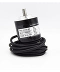 TRD-J1000-RZ Absolute Rotary Encoder J2000 for automotive electronics, black cylindrical design with connection wires.