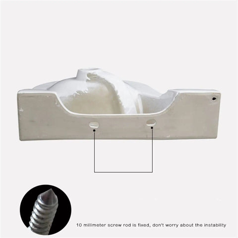 Premium Wall Mounted Corner Bathroom Vessel Sink In Crisp White Ceramic, Smooth 55X38.5Cm Basin with left or right faucet holes.