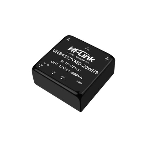 Road Ready Dc Dc Switching Step Down Power Module 20W 48V To 12V 1666Ma Isolated Voltage Regulator Adapter on a white background.