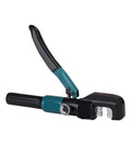 Premium Manual Hydraulic Crimping Tool With Solid Cast Iron Body And Eight Replaceable Dies For Various Wire Gauges Including 4 6 10 16 25 35 50 And 70 MM, showing handle and crimping die.