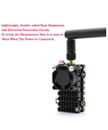 Beefed-Up 5.8 Gigahertz 2000mW FPV Transmitter For Drones With 20km Range 8-Channel Video TX With 5dBi SMA Antenna side view