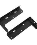 Beefy Built Two Piece L Shaped Steel Floating Shelf Brackets Hidden Wall Mount Support Black Finish Thickened Stable Structure