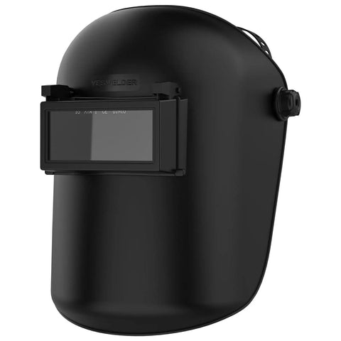 Lightweight Durable Flip Front Welding Helmet With Sugar Scoop Pipeline Hood And Mask, comfortable ratcheting headgear