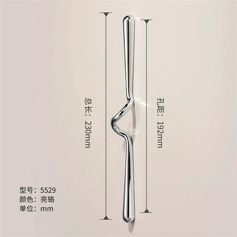 Vintage Cabinet Pulls 3 Pack Wave Handles For Cabinets Dressers Wardrobes And Cupboards Solid Metal Hardware In Silver 230mm length