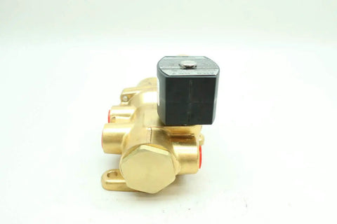 Real Deal Red Hat Two Solenoid Valve 125V Dc With Three Eighth Inch Npt Ports Built For Serious Industrial Fluid Operations That Crush Heavy Demands Without Leaving You Sweating