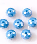 Quality Heavy Duty Loose Faceted Crystal Glass Beads To Spice Up Your DIY Gear Total Banger Sparkling Spacer Stones, blue.