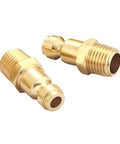 14 Piece Automotive Type C Quick Connect Air Fittings Kit With Solid Brass Couplers And Plugs One Quarter Inch NPT