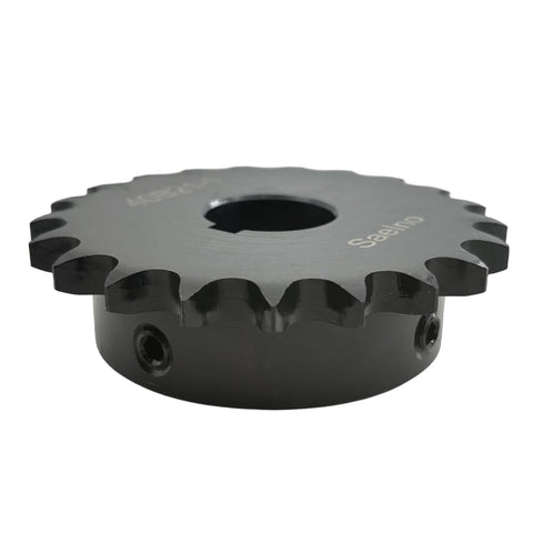 40B21-1 21 Tooth Roller Chain Sprocket Type B With 1 Inch Bore For ANSI 40 Chain Hardened 1045 Carbon Steel