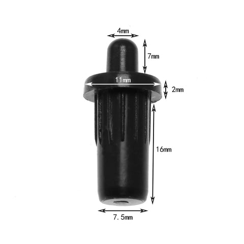 Easy Install Cabinet Door Repair Pins Damper Replacement Kit 25mm x 7.5mm Black Durable Plastic Shutter Spring Loaded Fittings