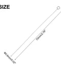 Bulk 300 Stainless Steel Eye Pins 0.6mm 24 Gauge 70mm Flat Head Earring Pins size diagram, 70mm length