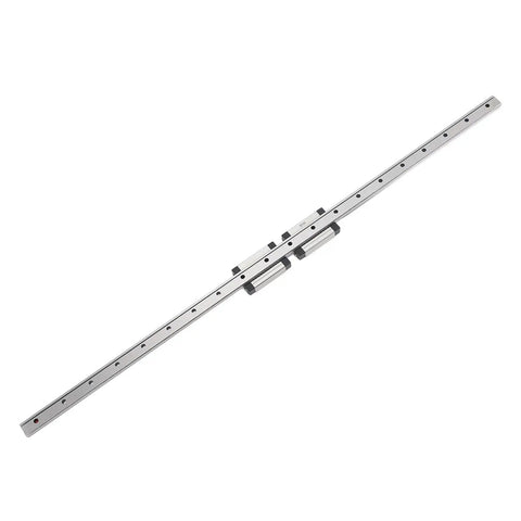 Beefy Compact Linear Rail Guide Motion System For 3D Printers And Small CNC Builds With 500mm Rail And 2 Black Sliders Bearing Steel Construction For Smooth Precise Quiet Travel, 500mm MGN12H rail with two black sliders