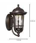 Westbrooke Outdoor LED Wall Lantern In Aged Bronze Patina With Integrated LED, 482 Lumens, Classic 12 Inch Sconce for porch.