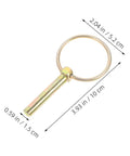 Close-up of a locking pin from the 12 Piece Beefed Up Tractor Trailer Hitch Pins Kit With Heavy Duty Retaining Pins And Rings