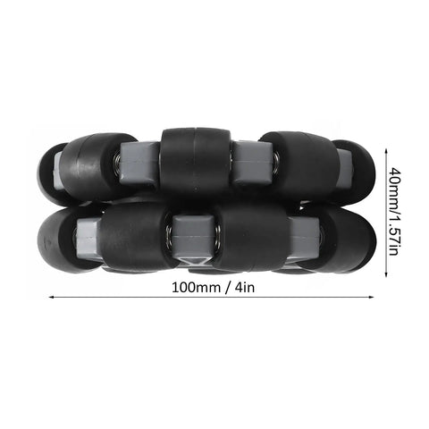 100mm Nylon Rubber Omnidirectional Wheels With Double Row Bearings For RC Cars And Robotics Smooth 360 Degree Maneuverability Ultra Durable