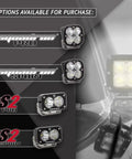 Image showing Baja Designs lighting options including S2 Pro and S2 Sport led lights for vehicle enhancement.