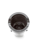 Replacement Keurig Pod Holder With Exit Needle for K Elite, K Cafe, stainless steel, top view showing sharp point