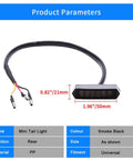 Dope Mini Motorcycle Tail Light LED Blinker License Plate Light Universal Black Auxiliary Indicator For Electric Bikes Bobbers Cruisers ATVs Dirt Bikes Quads And More Easy Install With 3M Adhesive No Drilling mini rear tail light, smoke black PP, 50mm