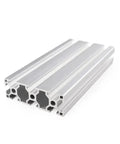 Knockout T Slot Aluminum Extrusion Profile For Cnc And 3D Printer Frame Heavy Duty Linear Rail System Built Like A Tank For Diy Workshop Projects 550Mm Length with three aluminum bars stacked.