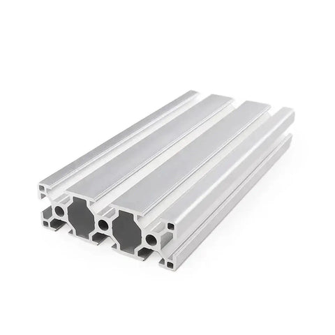 Knockout T Slot Aluminum Extrusion Profile For Cnc And 3D Printer Frame Heavy Duty Linear Rail System Built Like A Tank For Diy Workshop Projects 550Mm Length with three aluminum bars stacked.