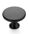 Ten Pack One And One Quarter Inch Matte Black Round Cabinet Knobs Zinc Solid Drawer Pulls For Cabinets Cupboards Dresser Closet And Bathroom Modern Hardware For Kitchen And Furniture Durable Rust Resistant
