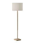Ellis 21 Inch Table Lamp With Natural Rubber Wood And White Fabric Shade, 60W Incandescent Or 13W CFL, modern, full view