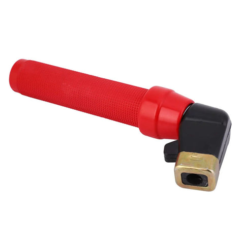 Heavy Duty 400-500A Welding Electrode Holder With Pure Copper Nozzle And Rock Solid Handle For Quick Rod Swaps On Arc Welding Jobs That Get Tough In The Shop, showcasing ergonomic red grip and angled connectors.